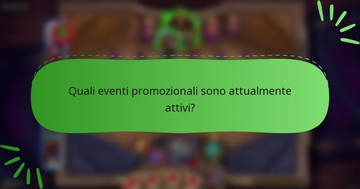 Quali eventi promozionali sono attualmente attivi?